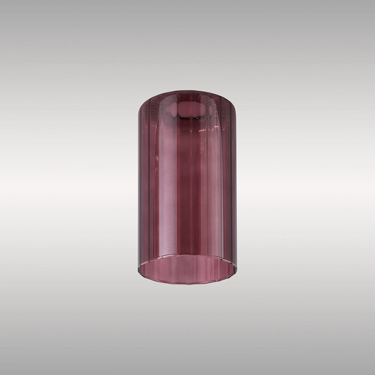 C-Lighting Budapest 100mm x 180mm Purple Ribbed Slim Tube Glass Shade - 61989