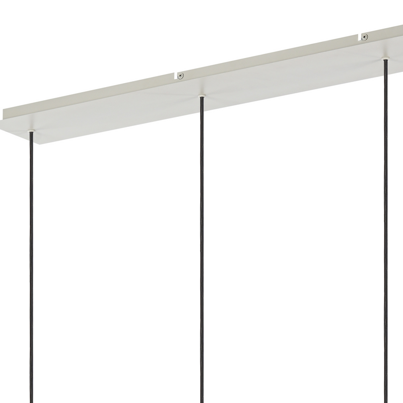 Load image into Gallery viewer, C-Lighting Bridge Ribbed Linear Pendant, 4 Light Adjustable E27, Painted Beige/Smoke Wide Line Glass -
