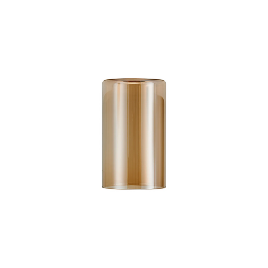 C-Lighting Budapest 120mm x 200mm Amber Plated Cylinder Glass Shade - 61973
