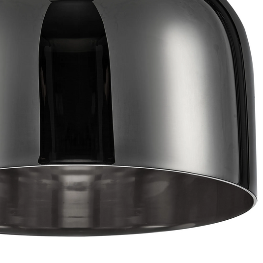 C-Lighting Budapest 300mm x 200mm Chrome Plated Cloche Glass Shade  -