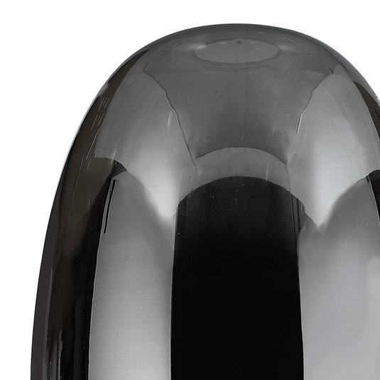 C-Lighting Budapest 200mm x 300mm Chrome Plated Slim Curved Trapezium Glass Shade - 616312