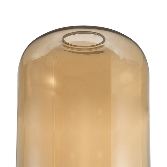 C-Lighting Budapest 180mm x 300mm Amber Plated Cylinder Glass  Shade - 61623