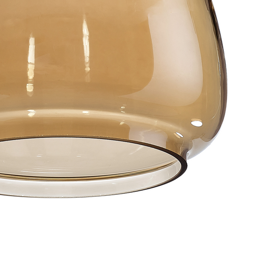 C-Lighting Budapest 160mm x 140mm Amber Plated Jar Glass Shade  - 60267