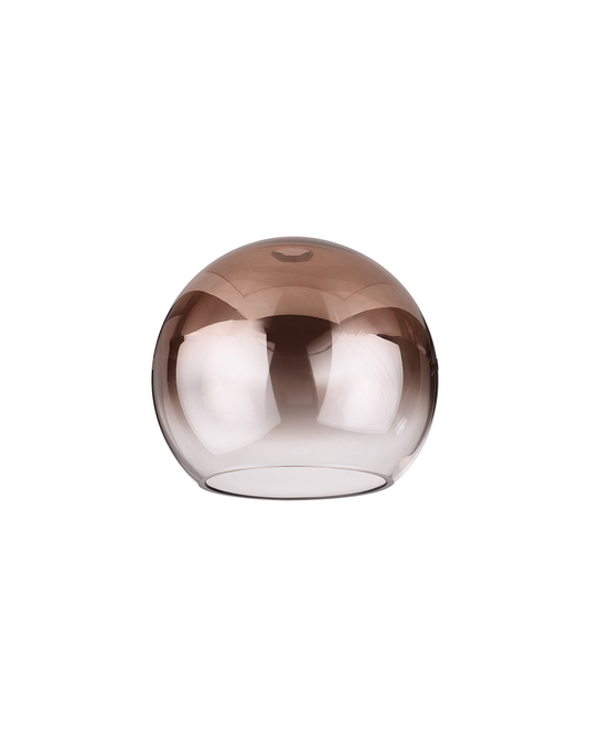 C-Lighting Capel 150mm Open Mouth Glass, Copper/Clear - 57342