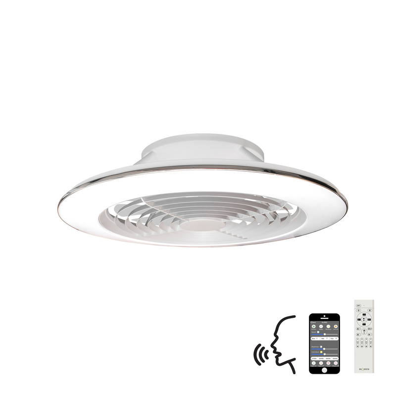 Load image into Gallery viewer, Mantra M7490 Alisio XL 95W LED Dimmable Ceiling Light With Built-In 58W DC Reversible Fan White (Remote Control &amp; App &amp; Alexa/Google Voice control) - 27146

