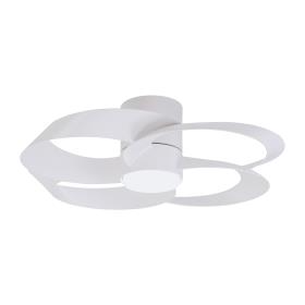Mantra M8705 Rose 24W LED Dimmable Ceiling Light With Built-In 25W DC Reversible Fan, Remote Control 2700-5000K, 1800lm, White -