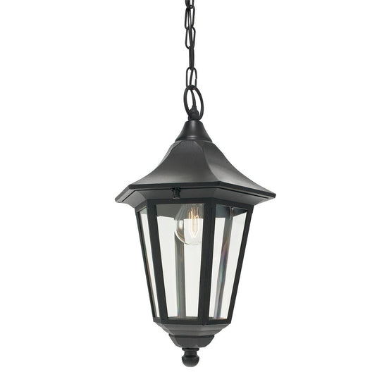 Elstead Lighting V8-BLACK Valencia 1 Light Chain Lantern Black - 12884