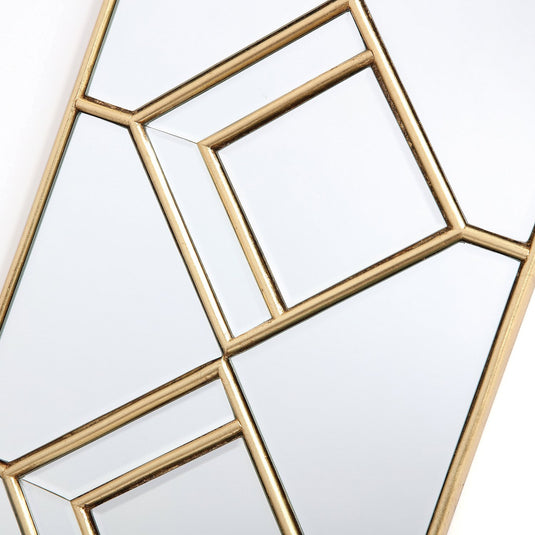 Dar Lighting 002KIP9830 Kipton Rectangle Decorative Mirror with Gold Foil Detail - 25018