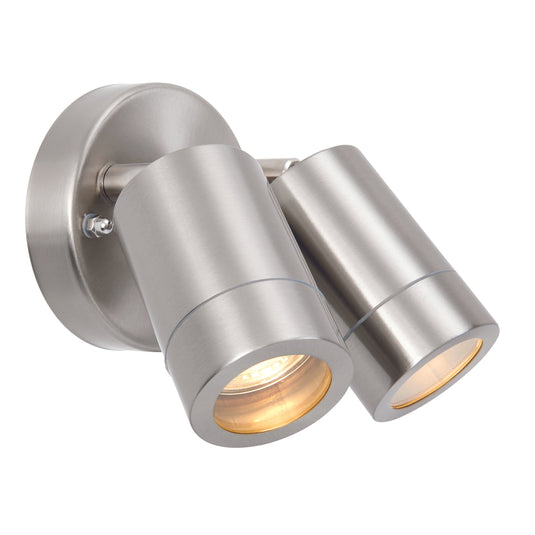 Saxby Lighting 75449 Palin 2lt spot wall IP44 7W - 26607