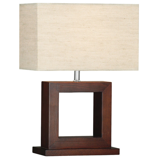 Searchlight 9000 Calven - Dark Wood Square T/L Cw Shade - 17109
