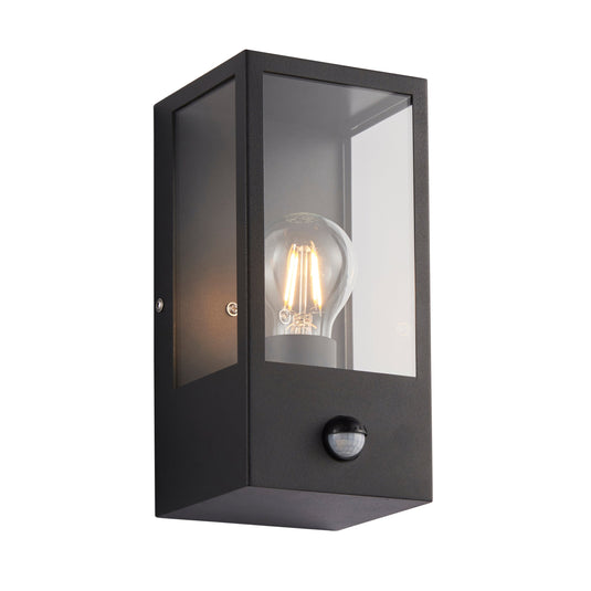 Saxby Lighting 94348 Breton PIR wall Black IP44 28W - 32432