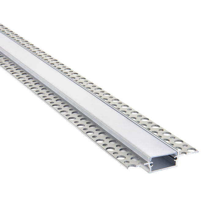Saxby Lighting 94948 Rigel Plaster-in Wide 2m Aluminium Profile/Extrusion Sliver - 32452