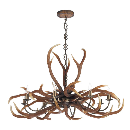 David Hunt Lighting ANT0829E Antler Emperor 8 Light Pendant