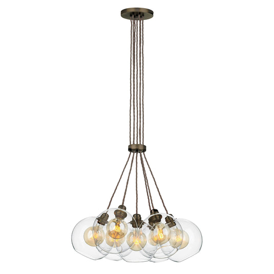 David Hunt Lighting APO3475 APOLLO 7 light pendant in antique brass