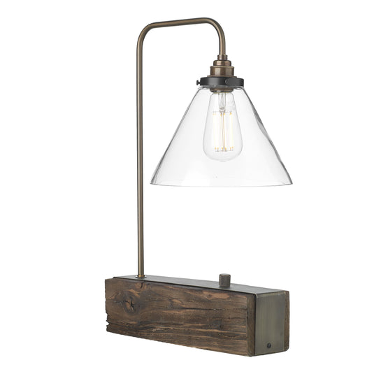 David Hunt Lighting ASP4229 Aspen Single Table Lamp in Wood effect