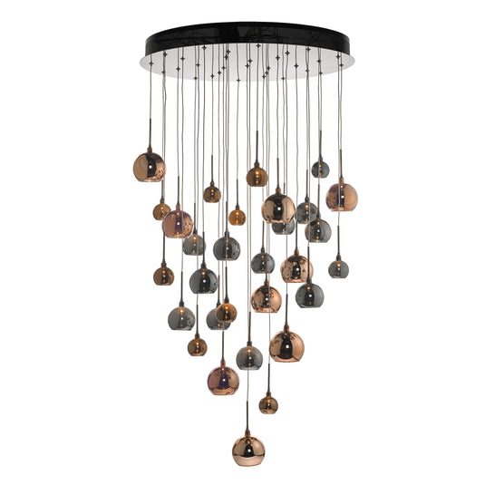 Dar Lighting AUR3364 Aurelia 30 Light Cluster Pendant In Copper & Bronze 3M Drop - 25772