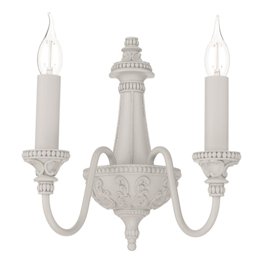 David Hunt Lighting BAI0939 Bailey Double wall Light in Powder Grey