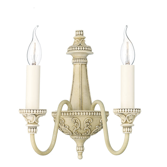David Hunt Lighting BAI0945 Bailey Double Wall Bracket Antique Cream