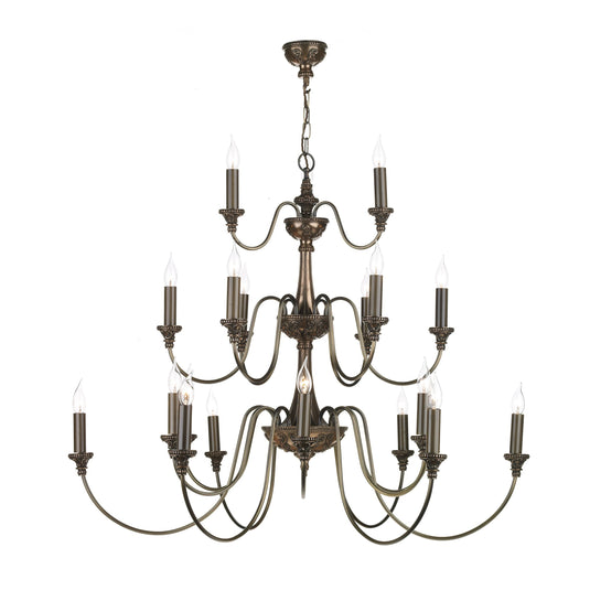 David Hunt Lighting BAI2163 Bailey 21 Light Pendant Bronze