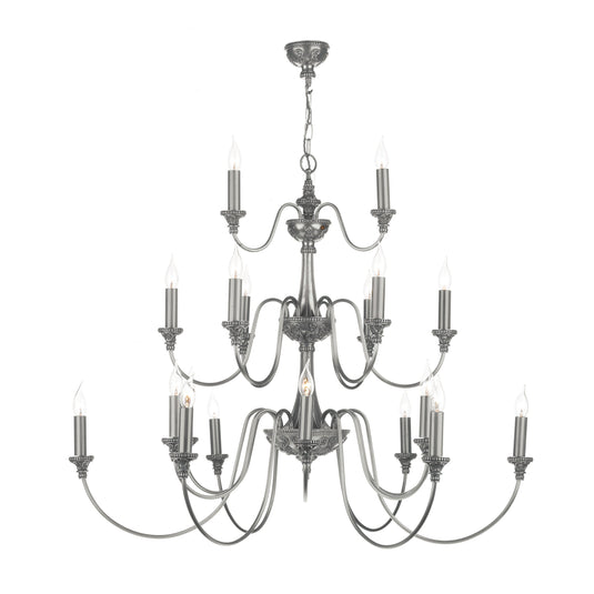 David Hunt Lighting BAI2167 Bailey 21 Light Pendant in Pewter