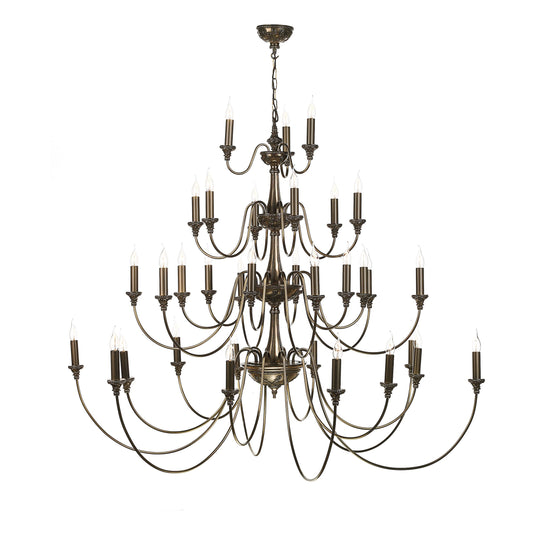 David Hunt Lighting BAI3363 Bailey 33 Light Chandelier Bronze