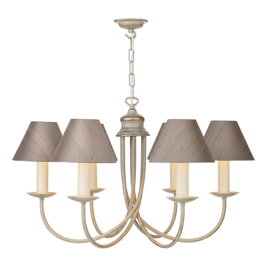 David Hunt Lighting BE69 Bermuda 6 Light Pendant Cream Gold (Shades Sold Separately)