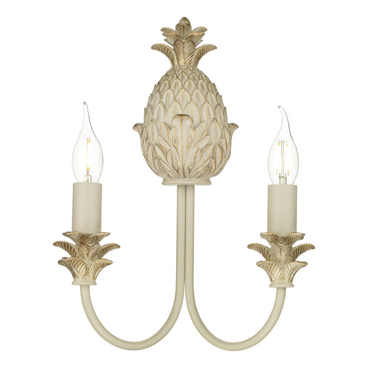 David Hunt Lighting CAB0912 Cabana Double Wall Light in Cream Gold