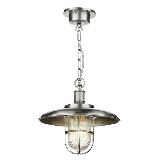 David Hunt Lighting CAP0138 Captain Pendant Nickel Porch Light IP43