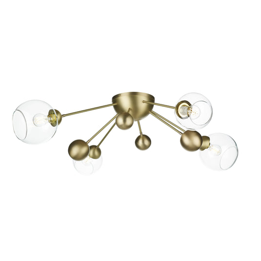 David Hunt Lighting COS5840 COSMOS 4 light semi flush in butter brass
