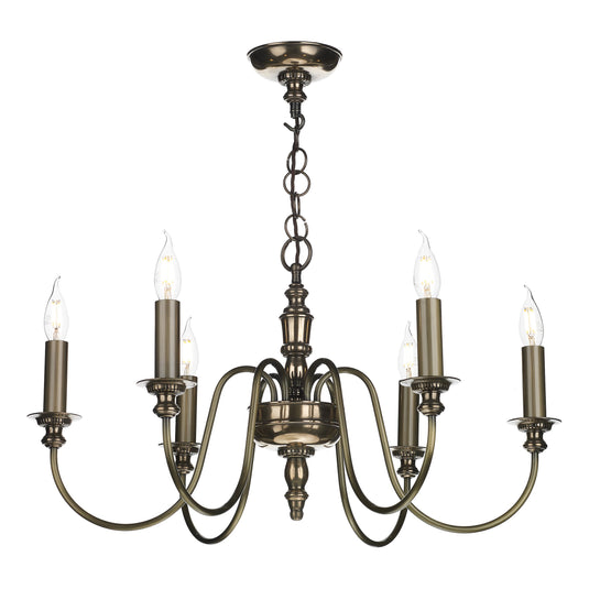 David Hunt Lighting DIC0663 Dickens 6 Light Pendant in Bronze