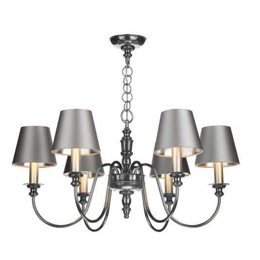 David Hunt Lighting DIC0667 Dickens 6 Light Pendant in Pewter