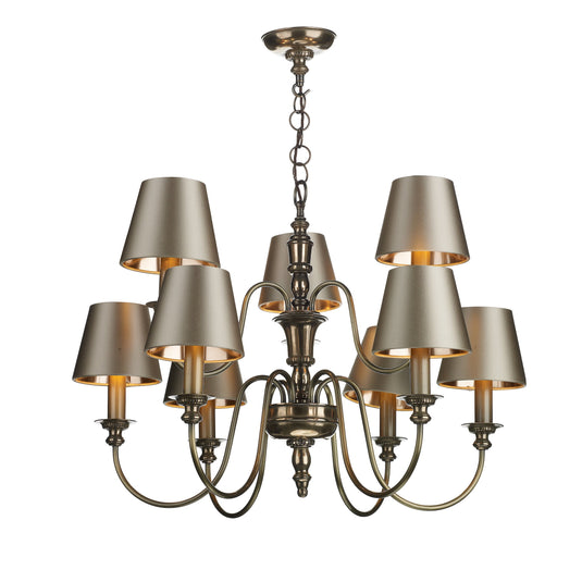 David Hunt Lighting DIC1363 Dickens 9 Light Pendant in Bronze