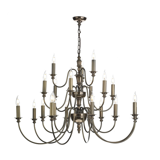David Hunt Lighting DIC2163 Dickens 21 Light Pendant in bronze