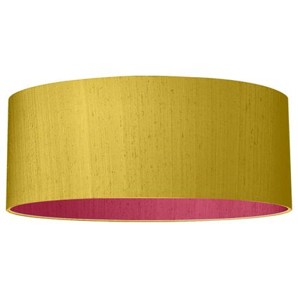 The Light Shade Studio Drum Shallow 60cm Silk Shade Two Tone Bespoke Options
