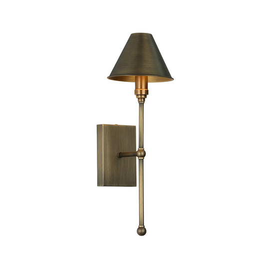 David Hunt Lighting DUR0775 DURRELL 1 light wall in antique brass DHL