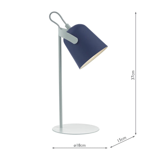 Dar Lighting EFF4123 Effie Task Lamp Blue & White - 37124