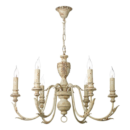 David Hunt Lighting EMI0655 Emile 6 Light Pendant Rustic French