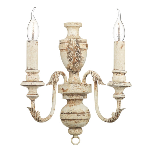 David Hunt Lighting EMI0955 Emile 2 Light Wall Bracket Rustic French