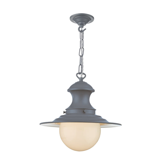 David Hunt Lighting EP0139 Station Lamp Small Pendant Lead Grey