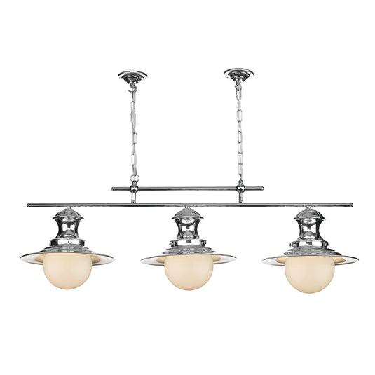 David Hunt Lighting EP0350 Station Lamp 3 Light Bar Polished Chrome