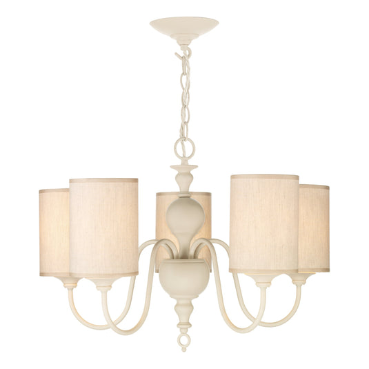 David Hunt Lighting FLE0533 Flemish 5 Light Pendant Cream complete with Shades