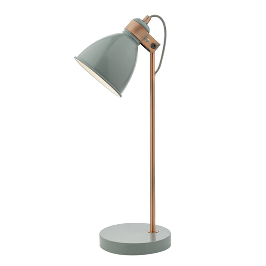 Dar Lighting FRE4239 Frederick Task Lamp Grey & Copper - 35072
