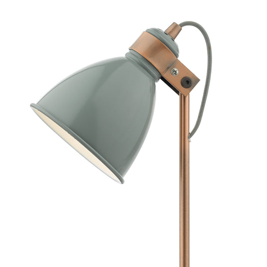 Dar Lighting FRE4239 Frederick Task Lamp Grey & Copper - 35072
