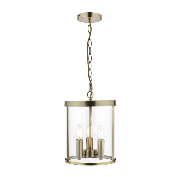 Laura Ashley LA3675409-Q Selbourne 3 Light Antique Brass Lantern Ceiling Light