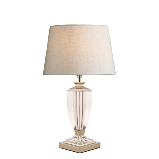 Laura Ashley LA3688772-Q Carson Polished Nickel & Crystal Table Lamp Base Small Base Only