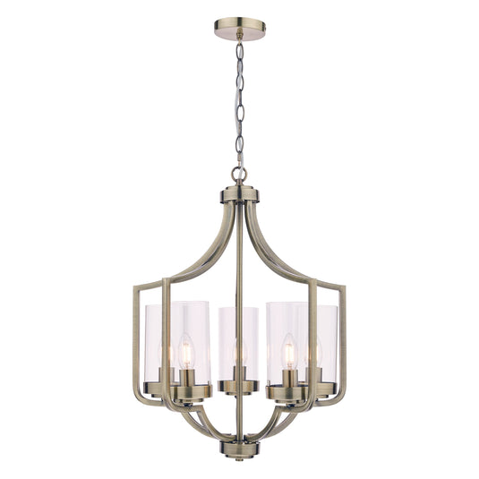 Laura Ashley LA3713708-Q Joseph Antique Brass 5 Light Chandelier