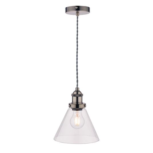 Laura Ashley LA3727729-Q Isaac Brushed Chrome 1 Light Pendant Ceiling Light