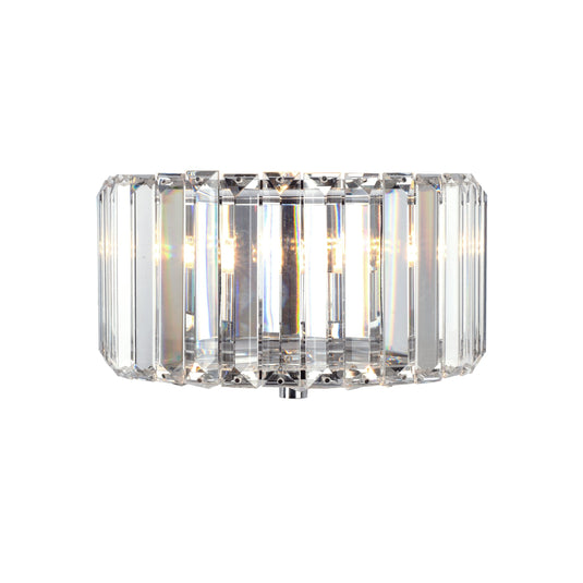 Laura Ashley LA3727739-Q Fernhurst Wall Light Polished Chrome Glass