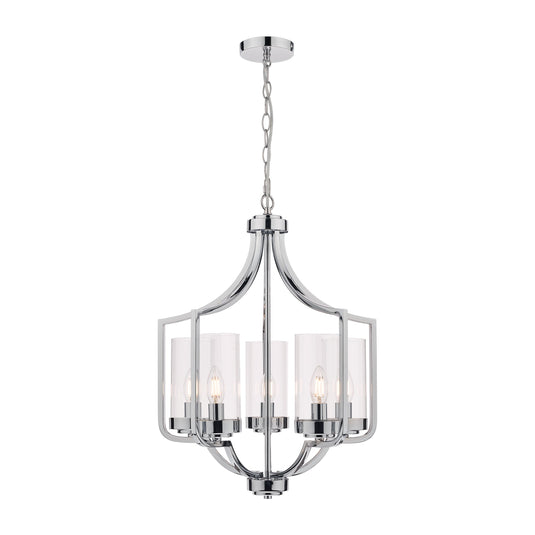 Laura Ashley LA3732578-Q Joseph Polished Chrome 5 Light Chandelier