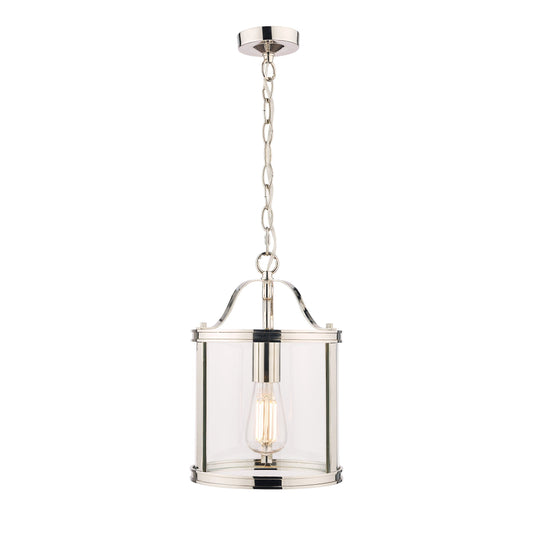 Laura Ashley LA3742247-Q Harrington Polished Nickel 1 Light Lantern Ceiling Light